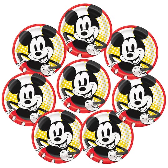 8.5" Disney® Mickey Mouse Paper Plates, 8ct